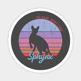 Retro Sphynx Cat Magnet